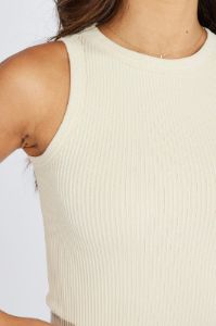 Beige Tank Top Crew Neck Seamless sold by Ally Fashion