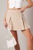 Beige Mini Skirt Pleated sold by Ally Fashion
