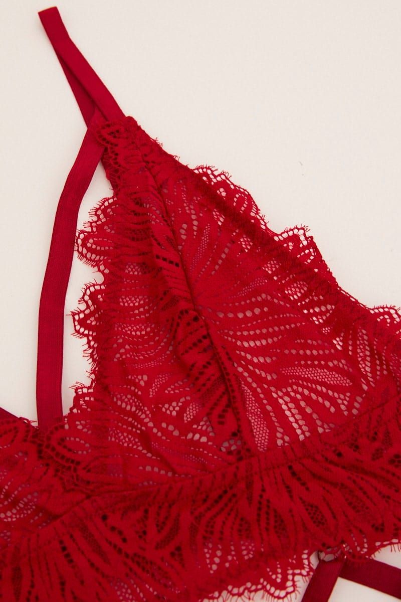 Red Lace Lingerie Set sold by Ally Fashion product image thumbnail 2