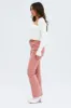Pink Flare Leg Pants High Rise Corduroy sold by Ally Fashion
