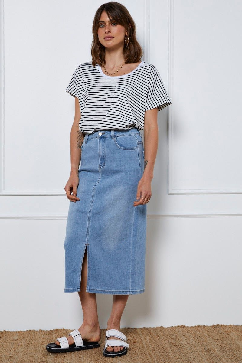 Stripe T-Shirt Short Sleeve sold by Ally Fashion product image thumbnail 2