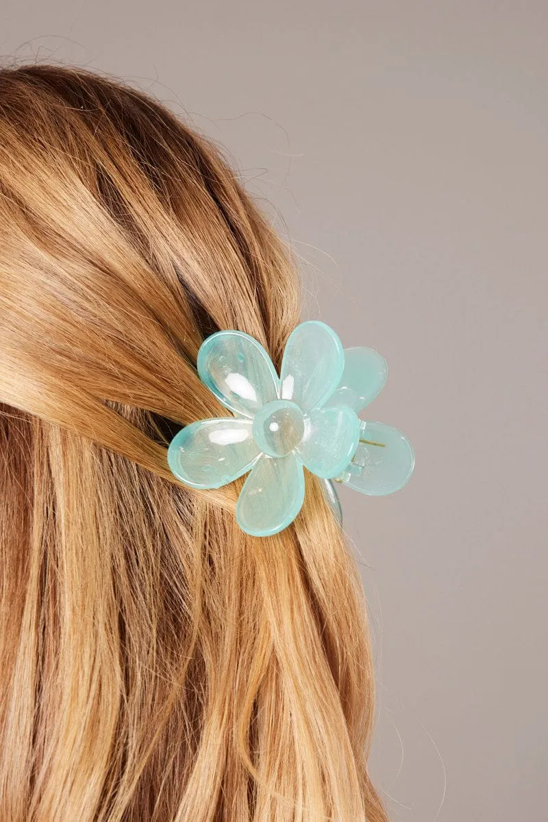 Blue Flower Claw Clip sold by Ally Fashion