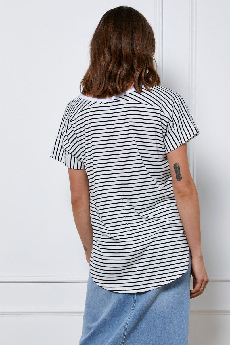 Stripe T-Shirt Short Sleeve sold by Ally Fashion product image thumbnail 5