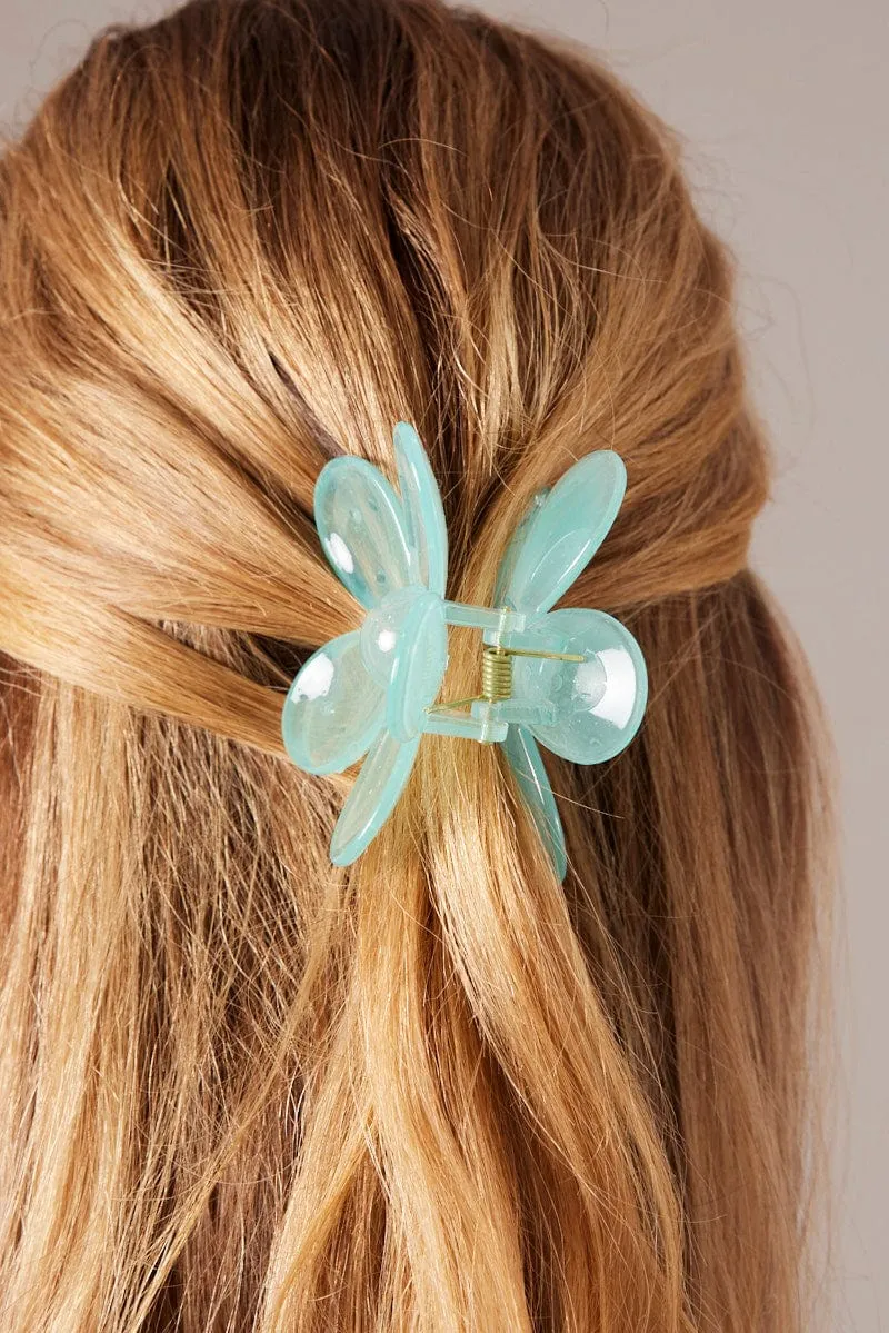 Blue Flower Claw Clip sold by Ally Fashion product image thumbnail 2