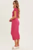 Pink Midi Skirt High Rise Pencil sold by Ally Fashion