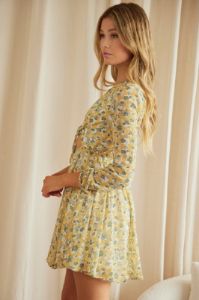 Print Mini Dress Long Sleeve sold by Ally Fashion
