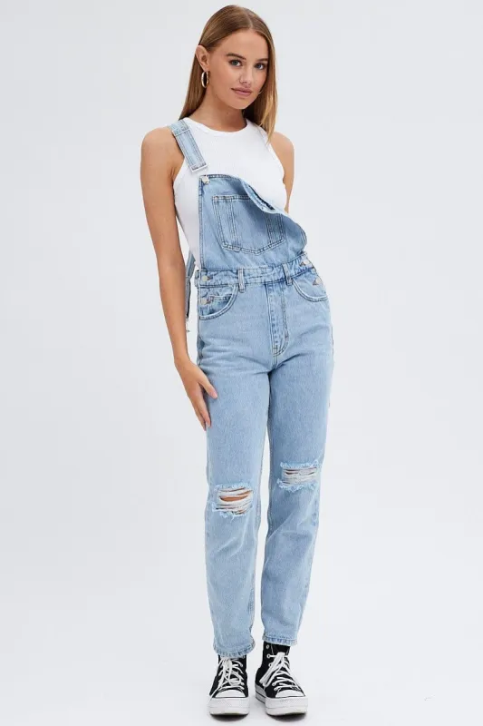 Denim Overall Jeans Ripped sold by Ally Fashion
