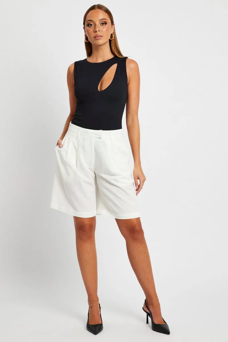 Black Cutout Bodysuit Sleeveless Supersoft sold by Ally Fashion product image thumbnail 2