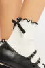 White Frill Socks with Bow sold by Ally Fashion