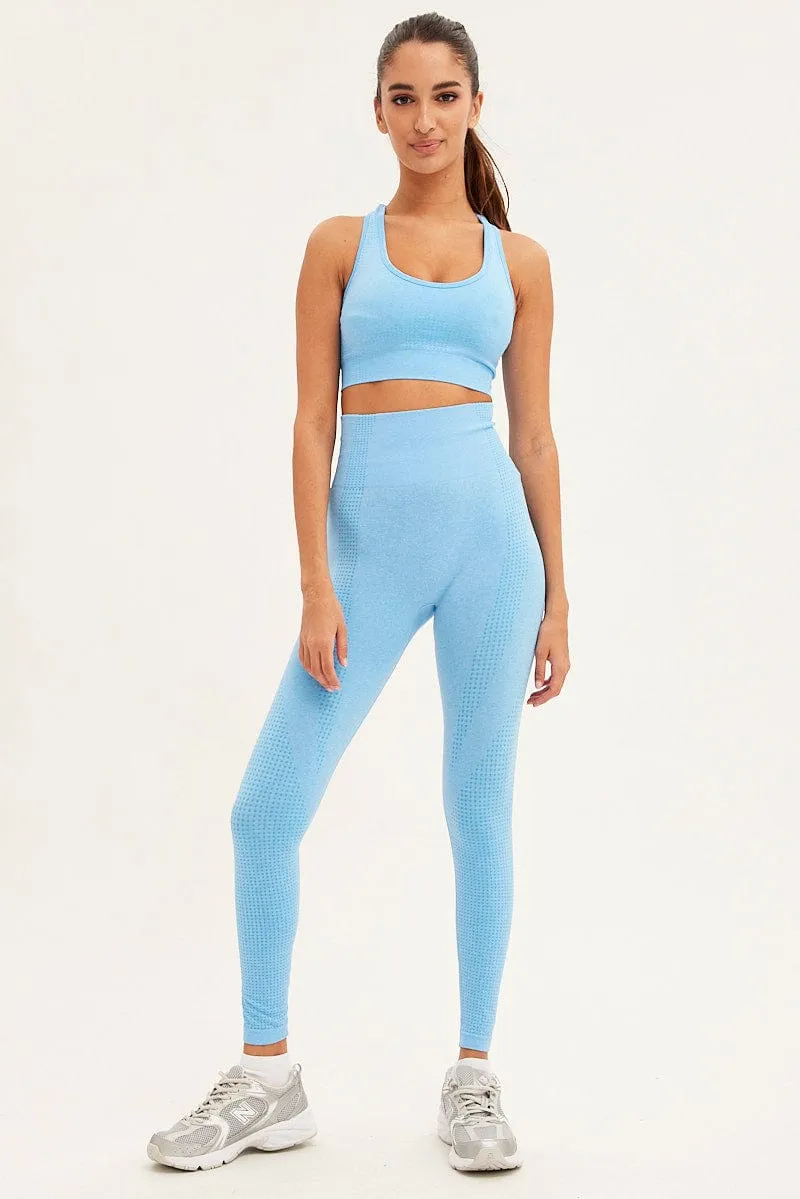 Blue Seamless Activewear Singlet Basic Top sold by Ally Fashion product image thumbnail 2