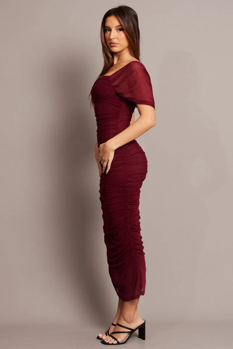 Red Bodycon Dress Mesh sold by Ally Fashion product image thumbnail 4