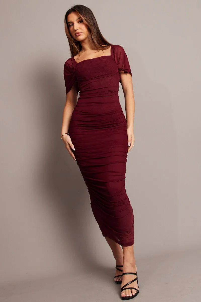 Red Bodycon Dress Mesh sold by Ally Fashion product image thumbnail 3