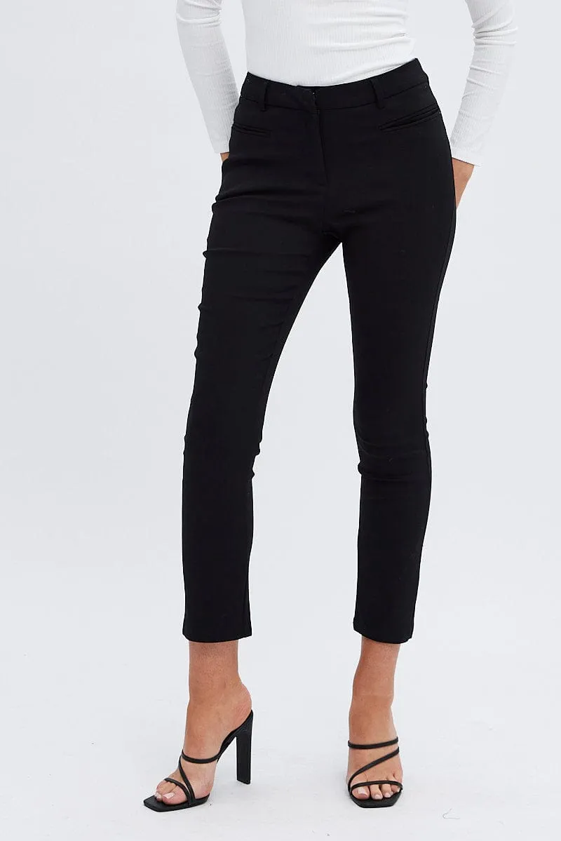 Black Work Pants Straight Fit sold by Ally Fashion product image thumbnail 2