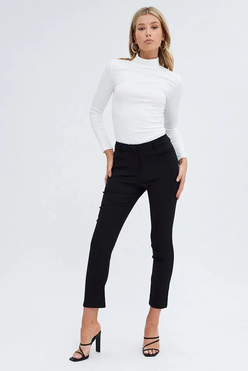 Black Work Pants Straight Fit sold by Ally Fashion product image thumbnail 3