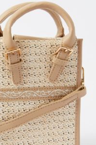 Beige Crochet Crossbody Bag with Handle sold by Ally Fashion