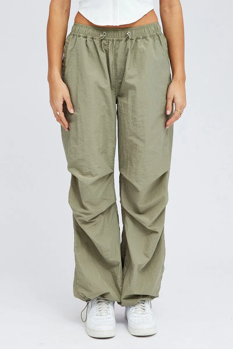 Green Parachute Cargo Pants Low Rise sold by Ally Fashion product image thumbnail 2