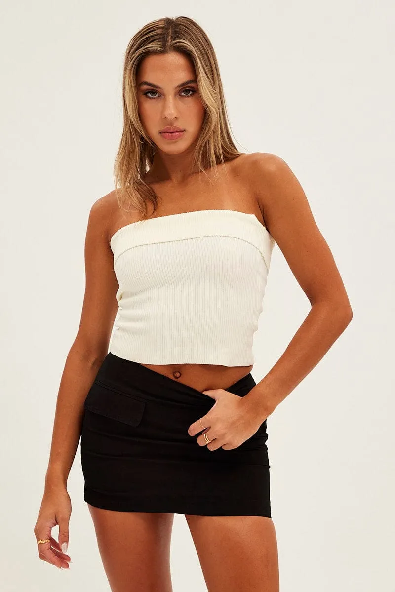 Black Low Rise Skirt Mini sold by Ally Fashion
