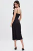 Black Midi Dress Cowl Neck Satin sold by Ally Fashion