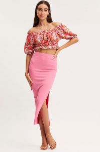 Print Crop Top Off Shoulder sold by Ally Fashion