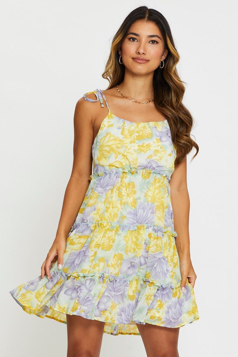 Print Mini Dress Sleeveless sold by Ally Fashion