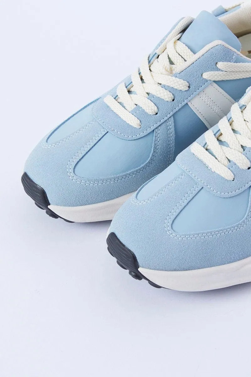 Blue Colorblock Lace Up Trainers Sneakers sold by Ally Fashion product image thumbnail 3