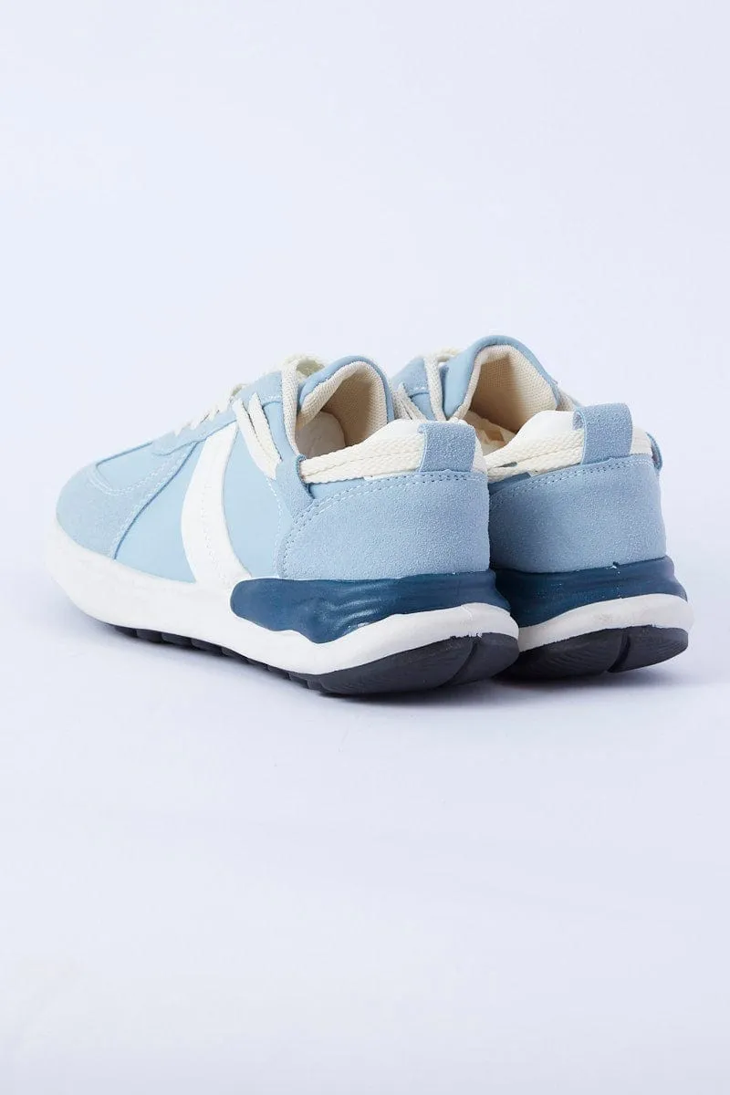 Blue Colorblock Lace Up Trainers Sneakers sold by Ally Fashion product image thumbnail 2