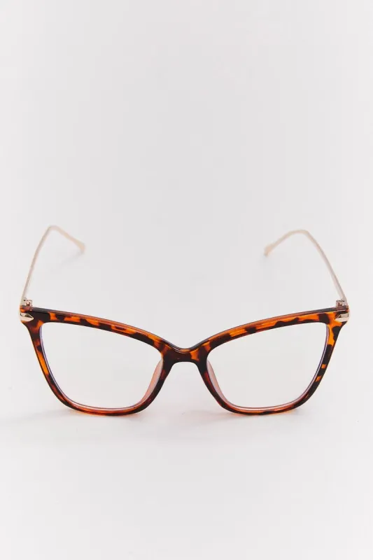 Brown Animal Print Cat Eye Fashion Glasses sold by Ally Fashion