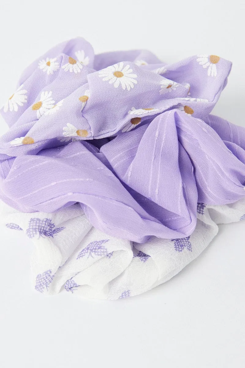 Multi 3 Pack Scrunchies sold by Ally Fashion product image thumbnail 2