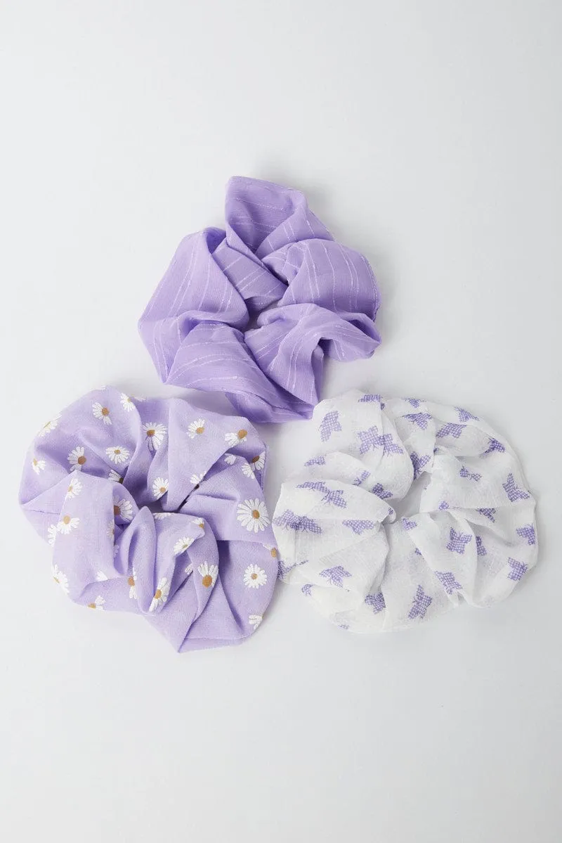 Multi 3 Pack Scrunchies sold by Ally Fashion