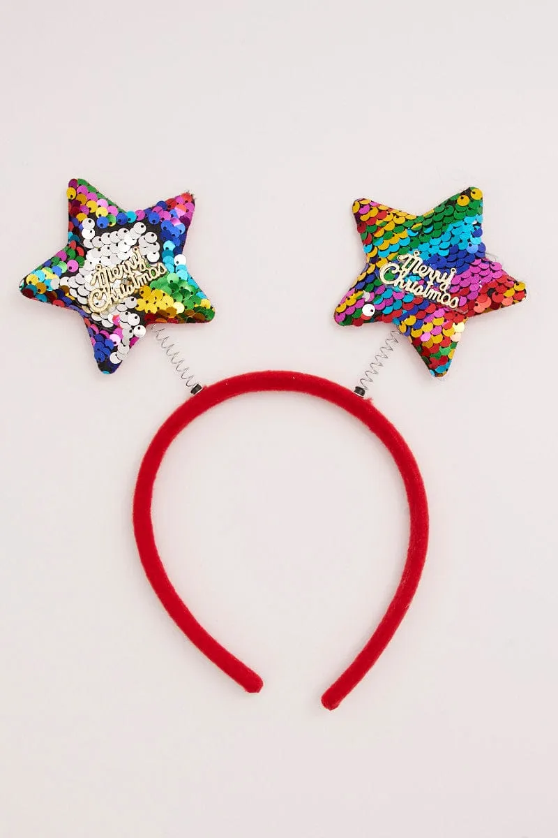 Red Christmas Star Headband sold by Ally Fashion