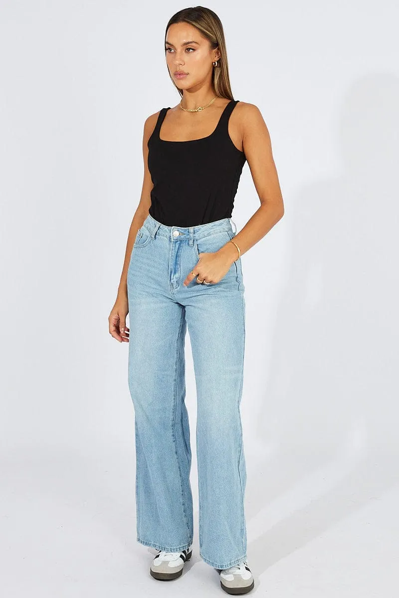 Black Bodysuit Sleeveless Scoop Neck sold by Ally Fashion product image thumbnail 2