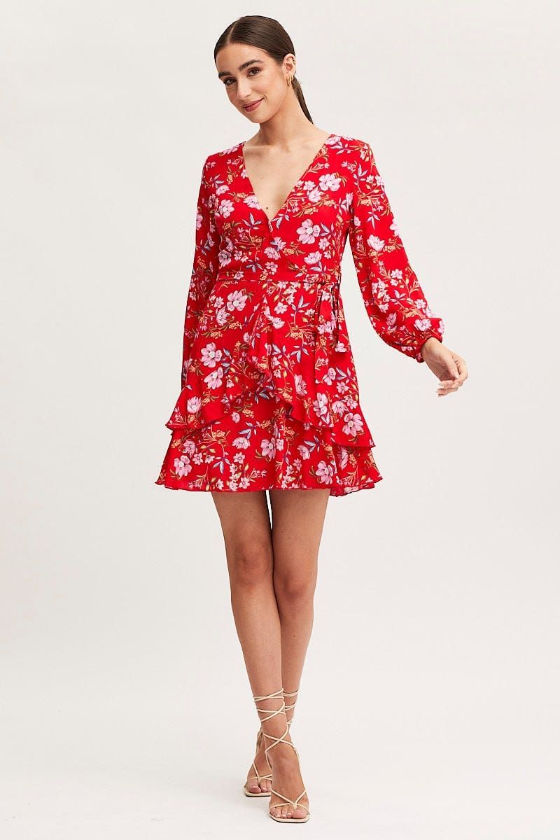 Print Skater Dress Long Sleeve Mini sold by Ally Fashion product image thumbnail 2