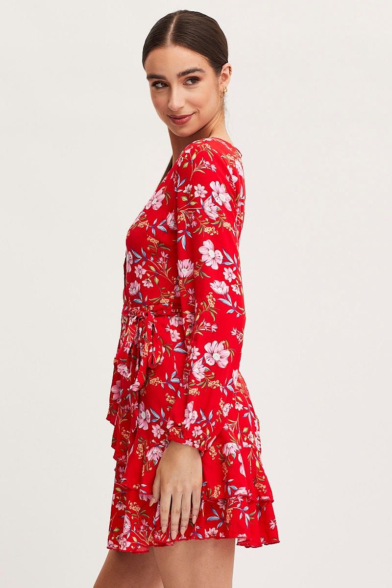 Print Skater Dress Long Sleeve Mini sold by Ally Fashion product image thumbnail 4