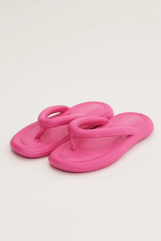 Pink Chunky Flat Slides sold by Ally Fashion