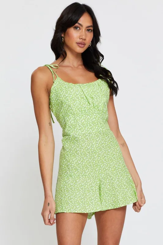 Print Playsuit Sleeveless sold by Ally Fashion
