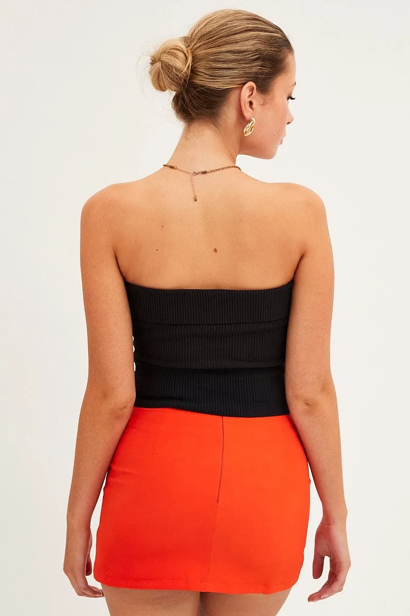 Orange Mini Skirt High Rise sold by Ally Fashion product image thumbnail 5