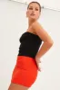 Orange Mini Skirt High Rise sold by Ally Fashion