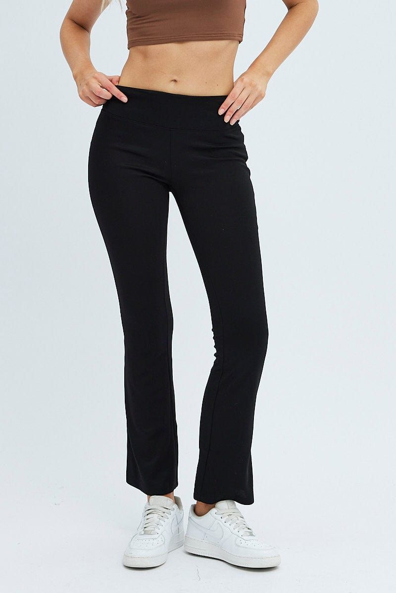 Black Flare Leg Pants High Rise Ponte sold by Ally Fashion product image thumbnail 2