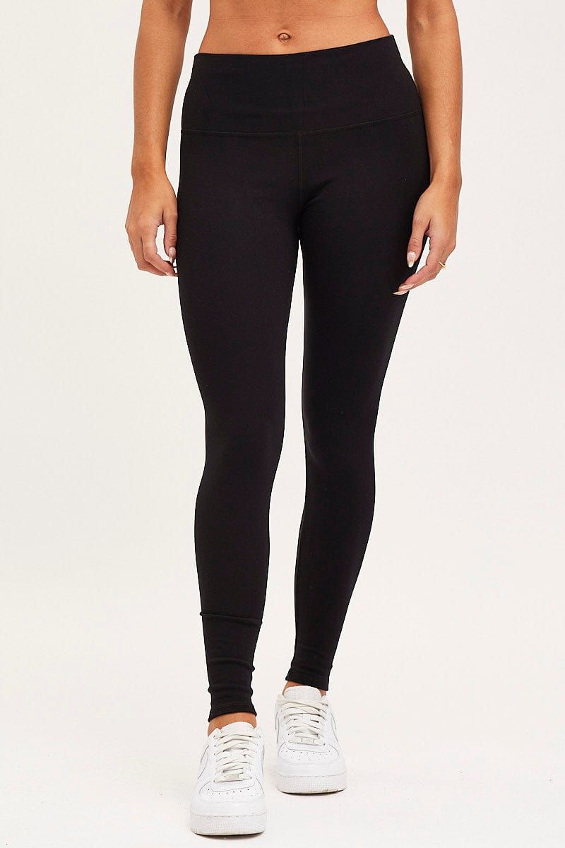 Black Leggings High Rise sold by Ally Fashion product image thumbnail 2