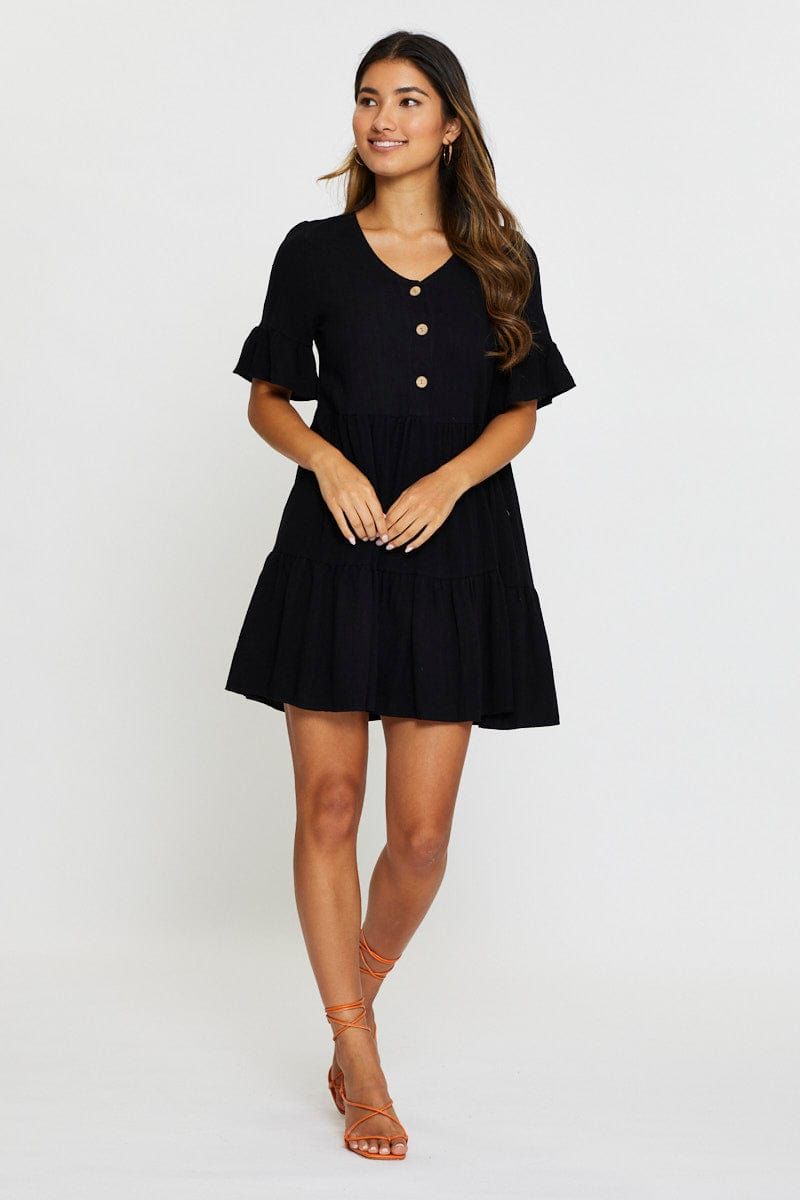 Black Mini Dress Short Sleeve sold by Ally Fashion product image thumbnail 2