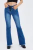 Blue Flare Jeans Lace Up sold by Ally Fashion