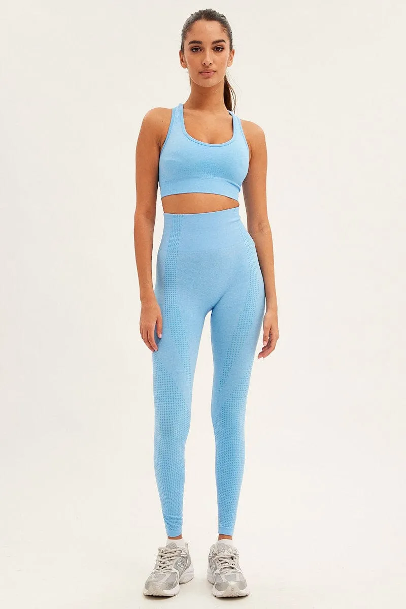 Blue Activewear High Rise Legging Seamless sold by Ally Fashion product image thumbnail 3
