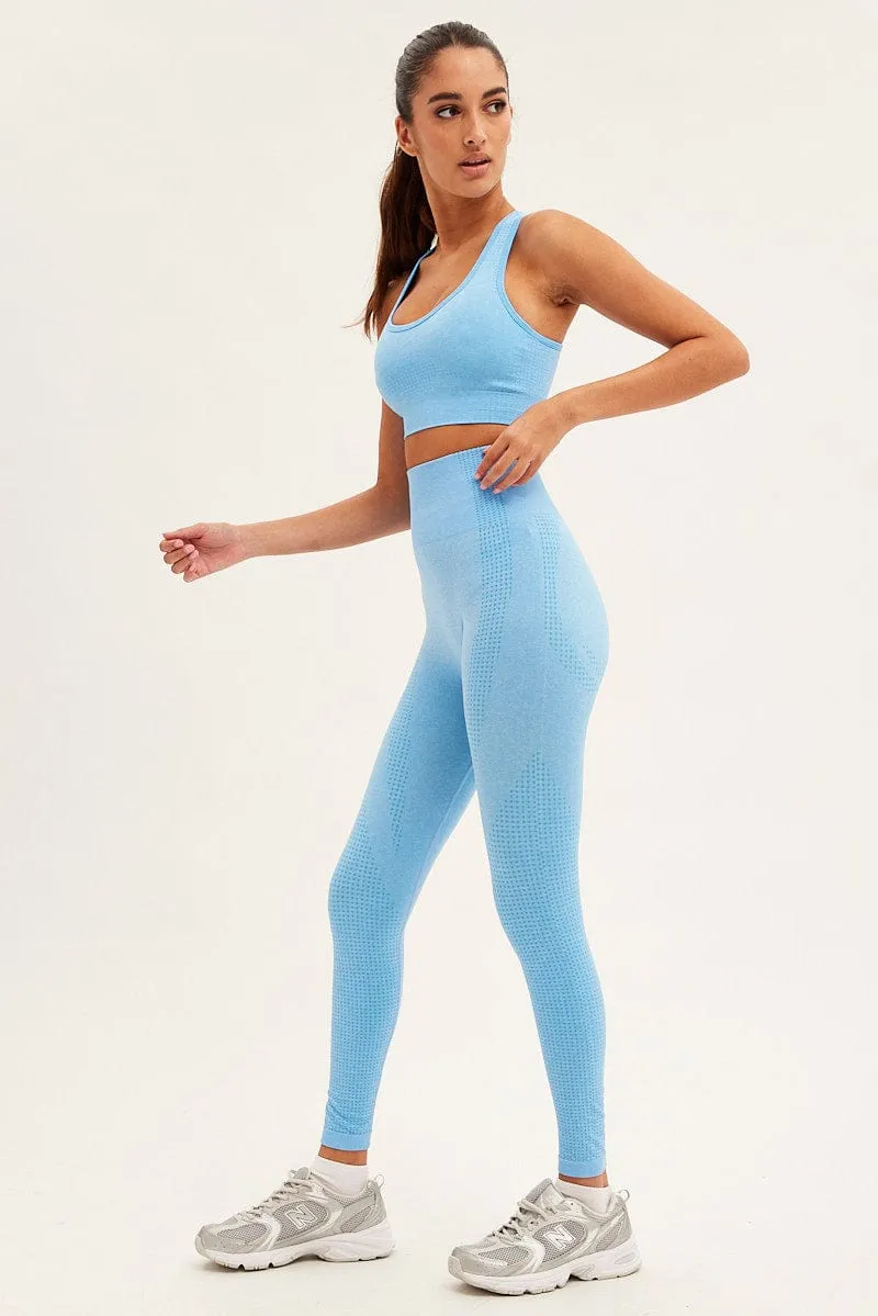 Blue Activewear High Rise Legging Seamless sold by Ally Fashion product image thumbnail 4
