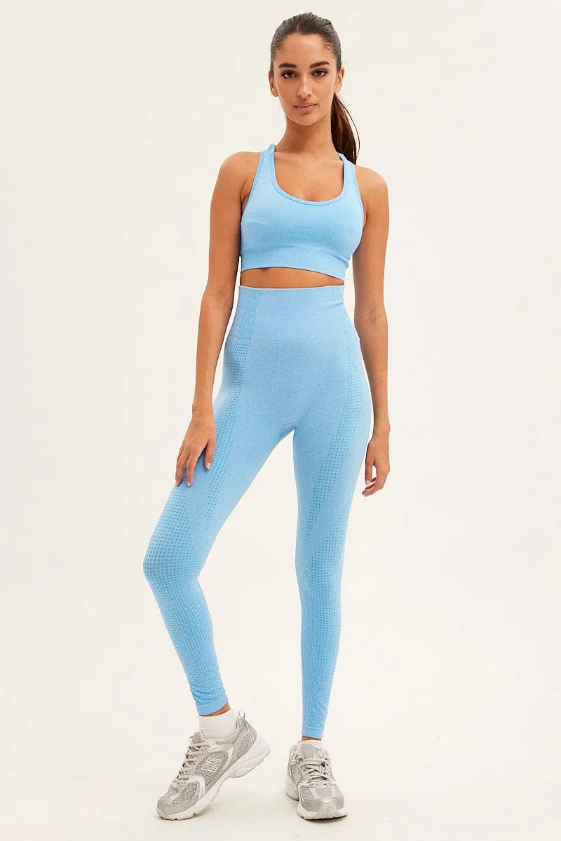 Blue Activewear High Rise Legging Seamless sold by Ally Fashion