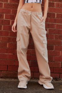 Beige Cargo Pant Mid Rise sold by Ally Fashion
