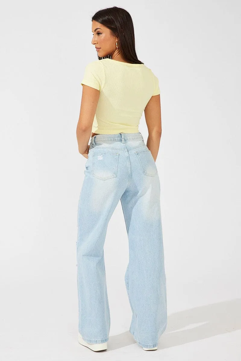 Denim 90's Wide Leg Jeans sold by Ally Fashion product image thumbnail 5