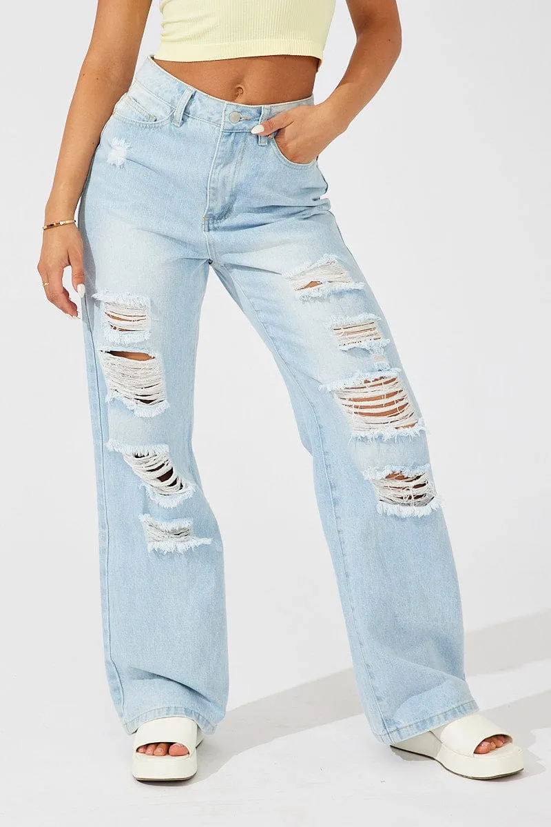 Denim 90's Wide Leg Jeans sold by Ally Fashion product image thumbnail 2