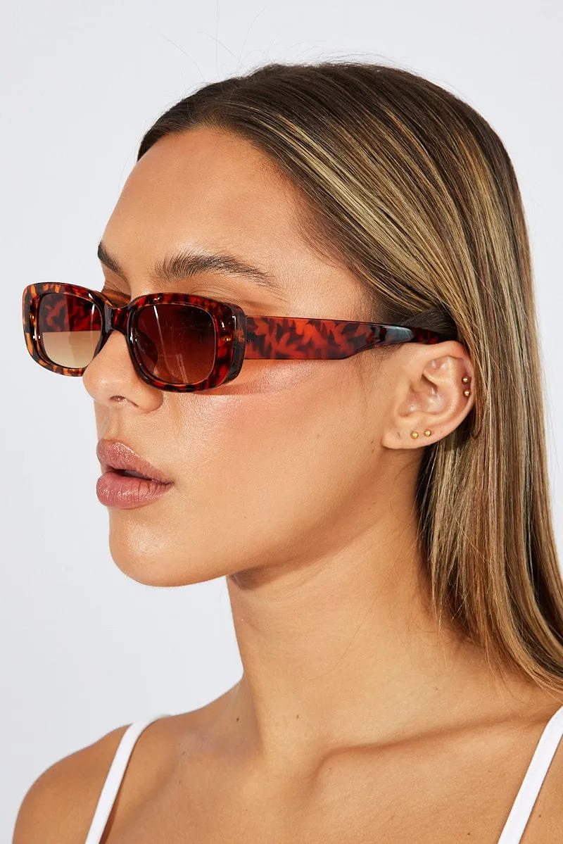Brown Animal Print Fashion Sunglasses sold by Ally Fashion