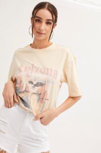 White T Shirt Short Sleeve Crew Neck Phoenix Cotton sold by Ally Fashion