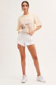 White T Shirt Short Sleeve Crew Neck Phoenix Cotton sold by Ally Fashion